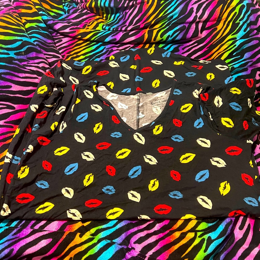 Torrid Lip Print T-Shirt Dress
